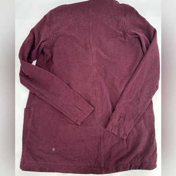 Lululemon Heathered Bordeaux Drama Purple Maroon That’s A Wrap Snap Jacket 6 - Picture 7 of 10